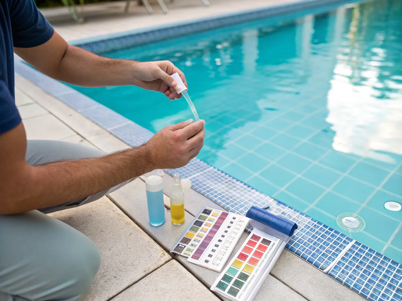 Pool water chemistry balancing